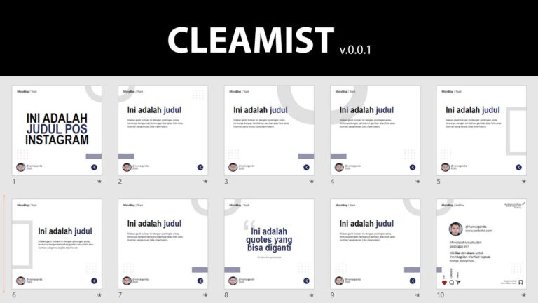 cleamist template instagram